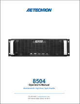 パワートロン 8500 Series Switch-mode Amplifiers: DC-50kHz, 400Vp - AE Techron